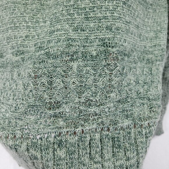 Sparrow Sweater Mohair Merino Wool Cashmere Size Large Mossy Green Open Knit - Picture 10 of 14